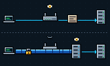 Arriba, sin VPN: el tráfico pasa por la red local y el proveedor, que pueden ver a qué sitios va. Abajo, con VPN: el tráfico viaja cifrado dentro de un túnel; la red local solo ve el túnel, pero el servidor VPN lo abre y ahora es él quien puede mirar antes de seguir hacia el sitio.