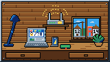 Portada del curso Internet y la web desde cero: una laptop con la barra de direcciones y su candado junto a un router con ondas, y por la ventana una calle de casas numeradas.