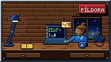 Portada de la píldora La terminal sin miedo: el mismo escritorio de noche con una laptop que muestra una terminal amable con su cursor, una lámpara y una taza con un pingüino.